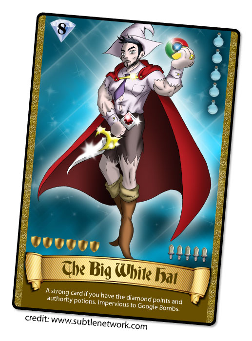 The Big White Hat Card