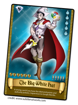 The Big White Hat Card